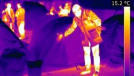 Demonstração do funcionamento de uma câmera térmica